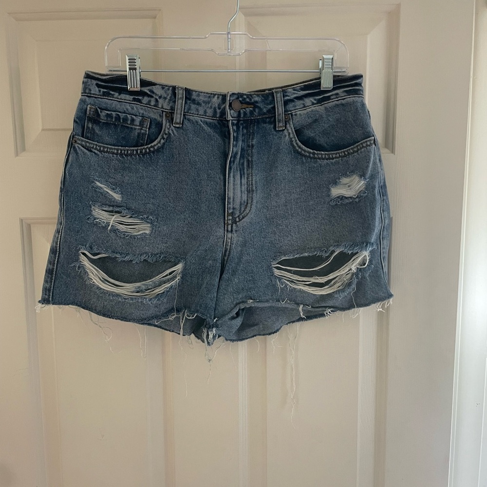 O'Neill Blue Jean Shorts Distressed Frayed Hem